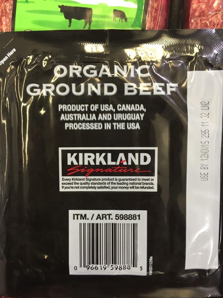 Kirkland Organic Ground Beef Nutrition Facts